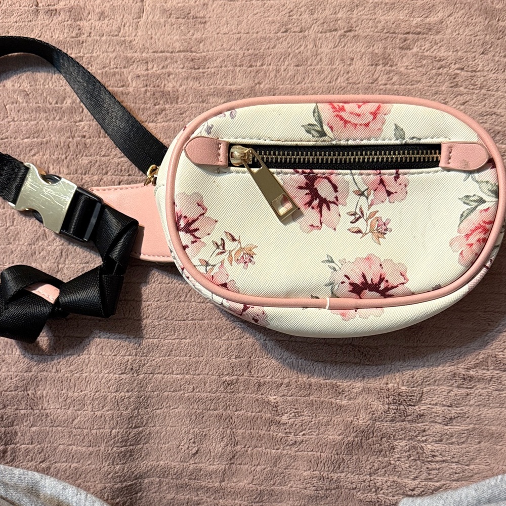 Floral Pink Belt Bag
